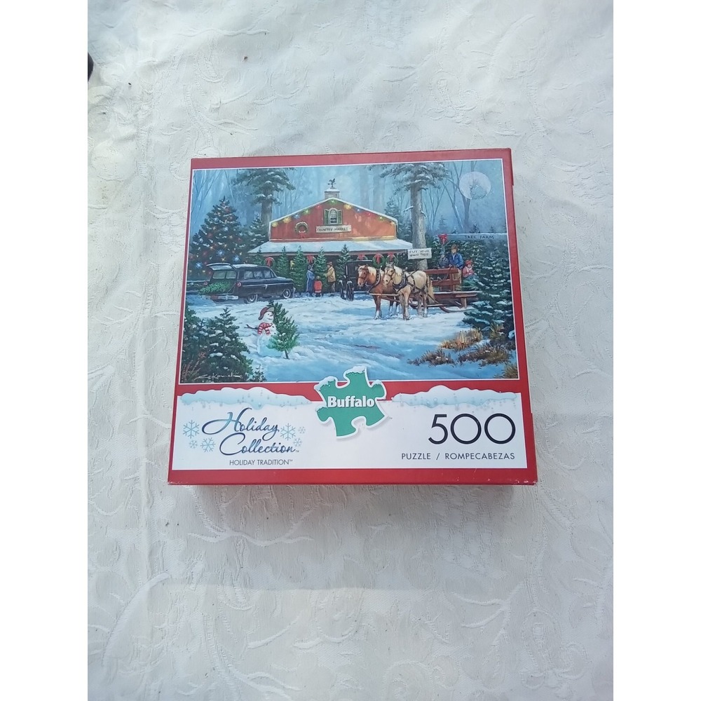 Buffalo Game Holiday Collection 500 Piece Puzzle Holiday Tradition George Kovach